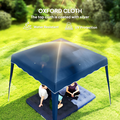 Outsunny Garden Pop up Gazebo Tent Party Water-resistant 2.5 x 2.5M Blue