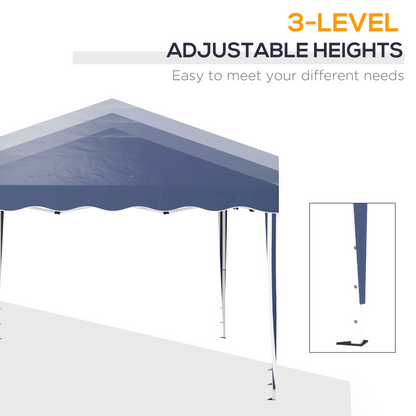 Outsunny 3x3(m) Pop Up Gazebo Marquee Tent for Garden w/ Carry Bag Blue
