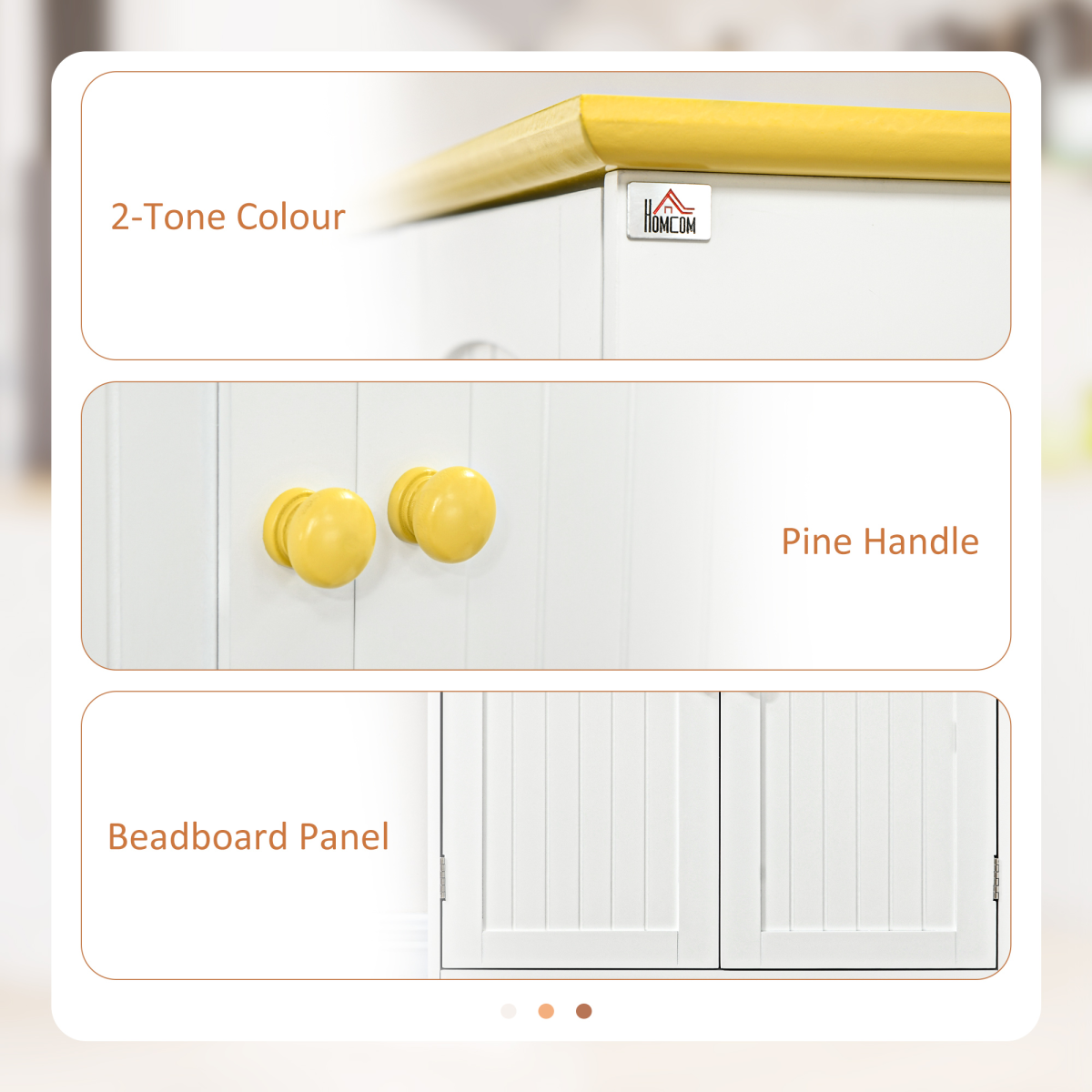 Freestanding Kitchen Cupboard 4-Door Storage Cabinet  4 Shelves, White