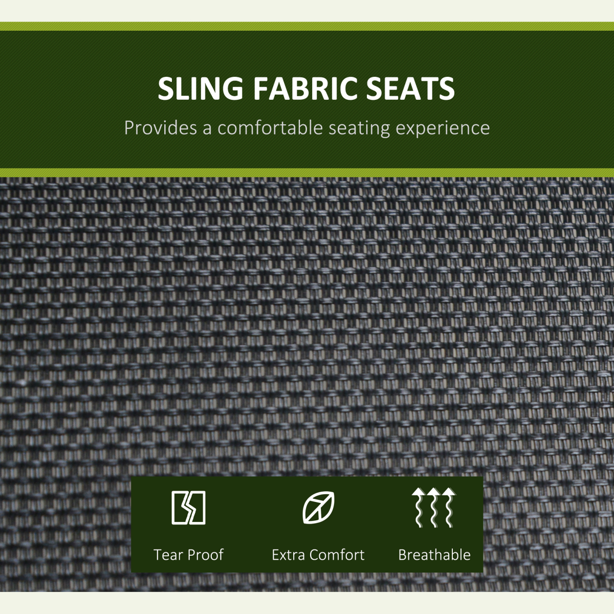 3 Person Steel Swing Chair & Adjustable Canopy - Black Seat