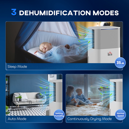 10L/Day 2000ML Portable Quiet Dehumidifier Home Laundry Room Electric Moisture