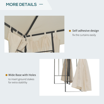 3 x 3m Garden Metal Gazebo Sun Shade Shelter Outdoor Party Tent Outsunny