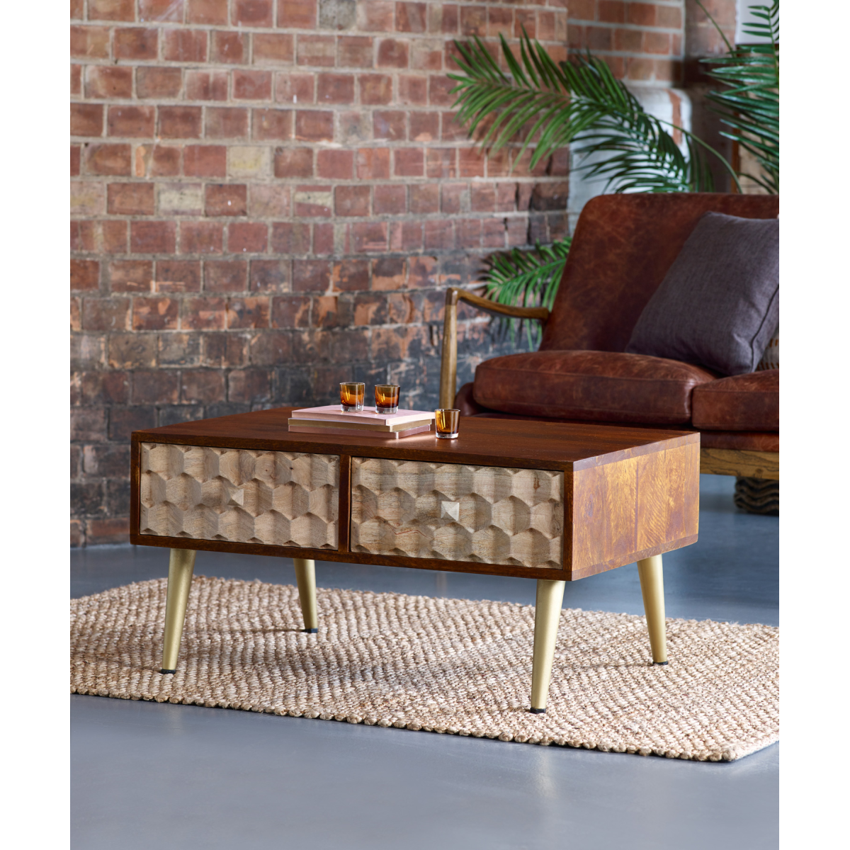Edison Coffee Table With 2 Drawers