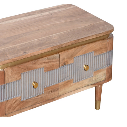 Wilton Acacia Wood 2 Drawers Coffee Table