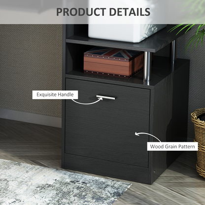 Wood Computer Desk Laptop Workstation Drawer Shelf for Home Office HOMCOM