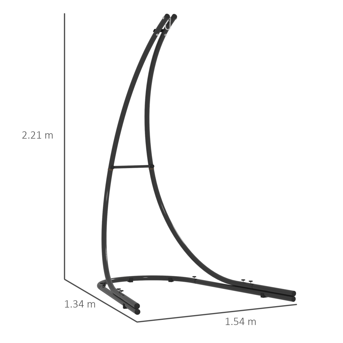 Outsunny Hammock Chair Stand w/ Extra Large Base, Hanging Hammock Stand Only