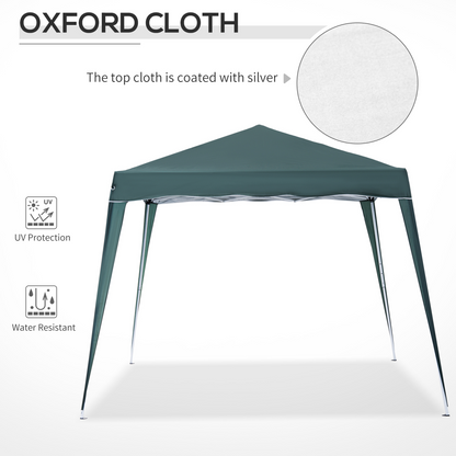 Garden Pop up Gazebo Tent Party Water-resistant 2.5 x 2.5M Green Outsunny