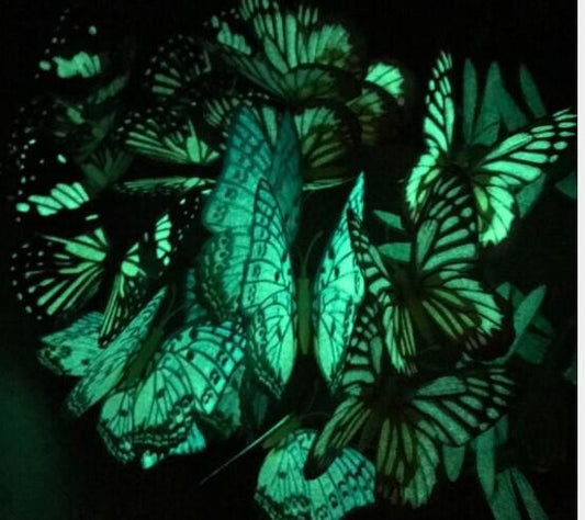 Set of 18 Glow in the Dark Butterflies