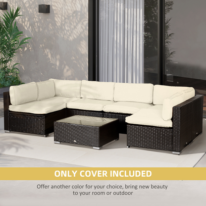 12-Piece Cusion Replacement for Outdoor Garden Rattan Furniture Beige