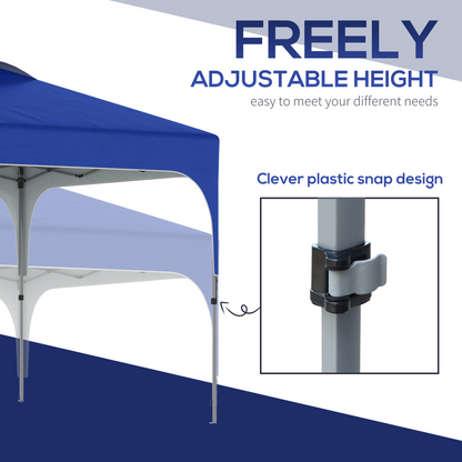 3x3M Pop Up Gazebo, Foldable Carry Bag 4 Leg Weight Bags Blue