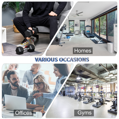 Hexagonal Dumbbells Kit Weight Lifting Exercise for Home Fitness 2x8kg HOMCOM