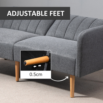 Two Seater Sofa Bed w/ Adjustable Backrest for Living Room, Guest Room