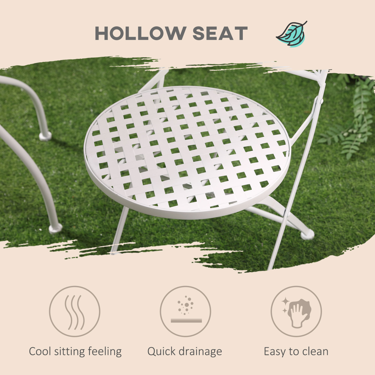 3 Piece Garden Bistro Set w/ Mosaic Top for Patio, Balcony, Poolside
