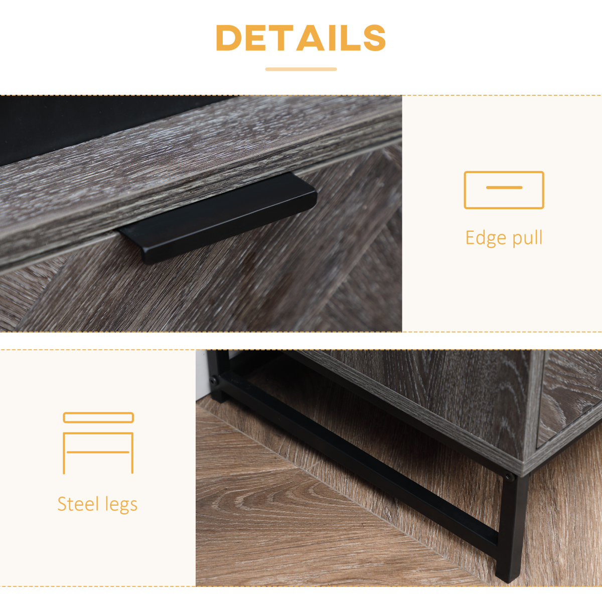 Nightstand, Bedside Table with Drawer and Shelf End Table Living Room, Bedroom