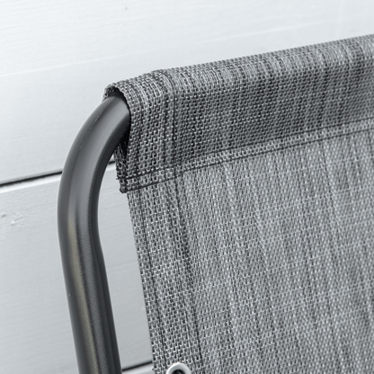 Set of 2 Patio Folding Dining Chair Set Garden Outdoor Grey