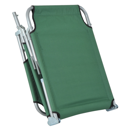 Camping Cot Picnic Sun Lounger Portable Folding Chair Patio Green Outsunny