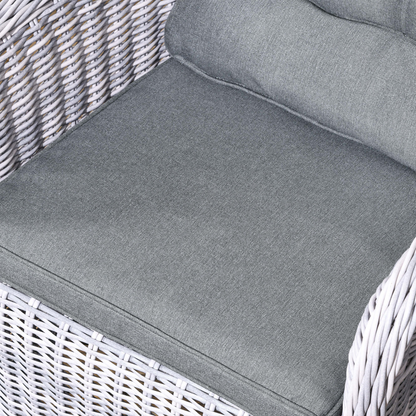 7 PCS Patio PE Rattan Wicker Dining Table Set Furniture w/ Tempered Glass