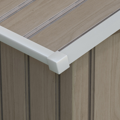 Outsunny Garden Shed with Locking Door, Floor Foundation - Brown