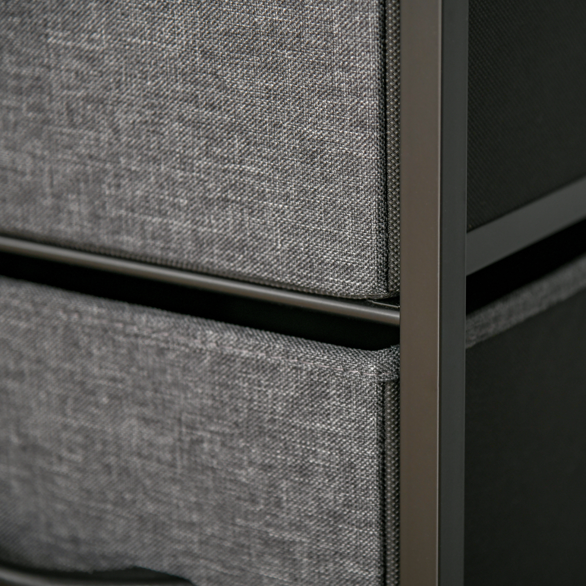 4 Drawer Storage Chest Unit Home w/ Shelves Home Living Room Bedroom Black