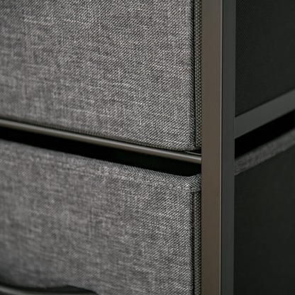 4 Drawer Storage Chest Unit Home w/ Shelves Home Living Room Bedroom Black