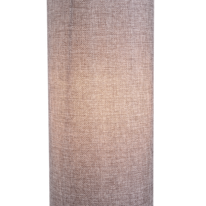 120H cm Wooden Base Floor Lamp W/Linen Fabric-Grey