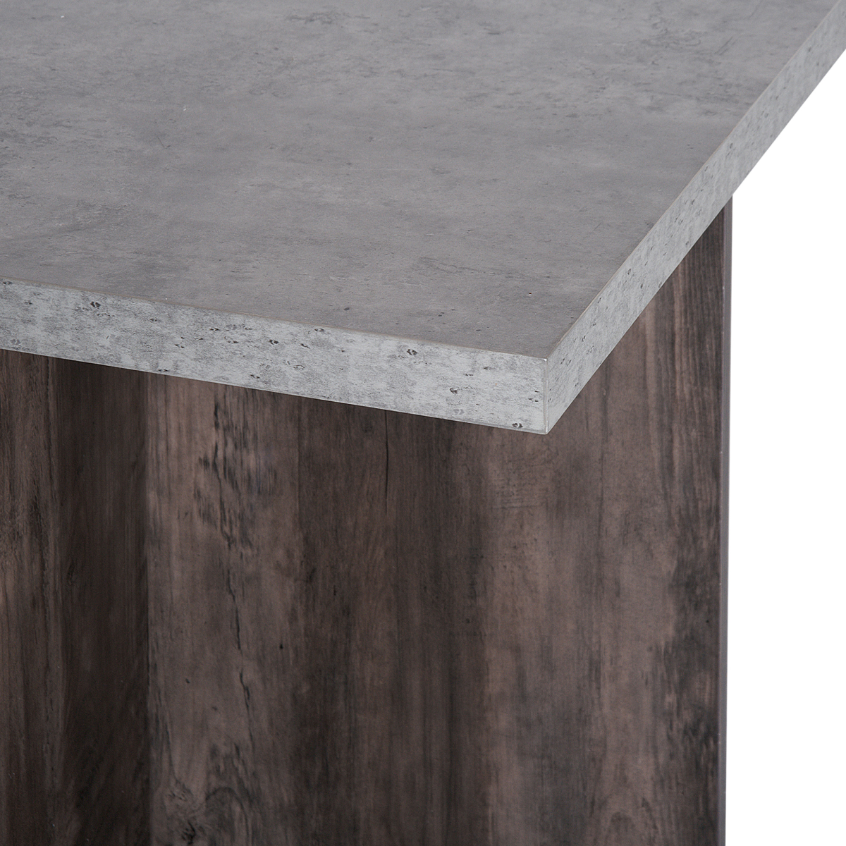 5Pcs Garden Wooden Dining Table Set Particle Removable Lid Board Chair Seat-Grey