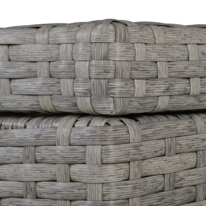 Outsunny 4 PCs Rattan Wicker Sofa Set Conservatory Furniture w/ Side Storage Box