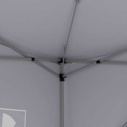 Outsunny 3mx3m Pop Up Gazebo Party Tent Canopy Marquee with Storage Bag White