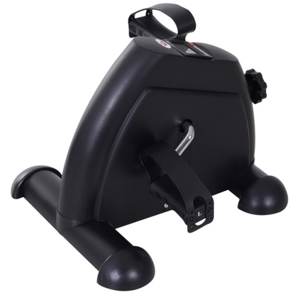 Mini Exercise Bike Portable Pedal Manual Machine Indoor Fitness Black HOMCOM