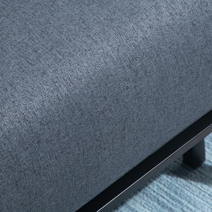 Faux Suede 5-Position Futon Single Sofa Bed Black