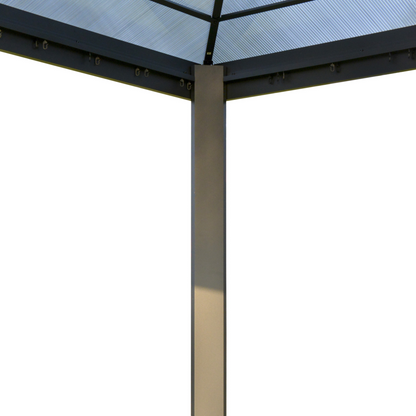 PC Aluminium Hardtop Gazebo with Curtains and Netting 3 x 3m