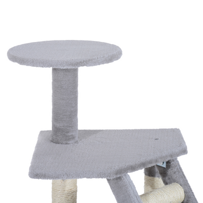 Deluxe Cat Tree Climb Post Kitten Scratching Condo Furniture Activity Pawhut