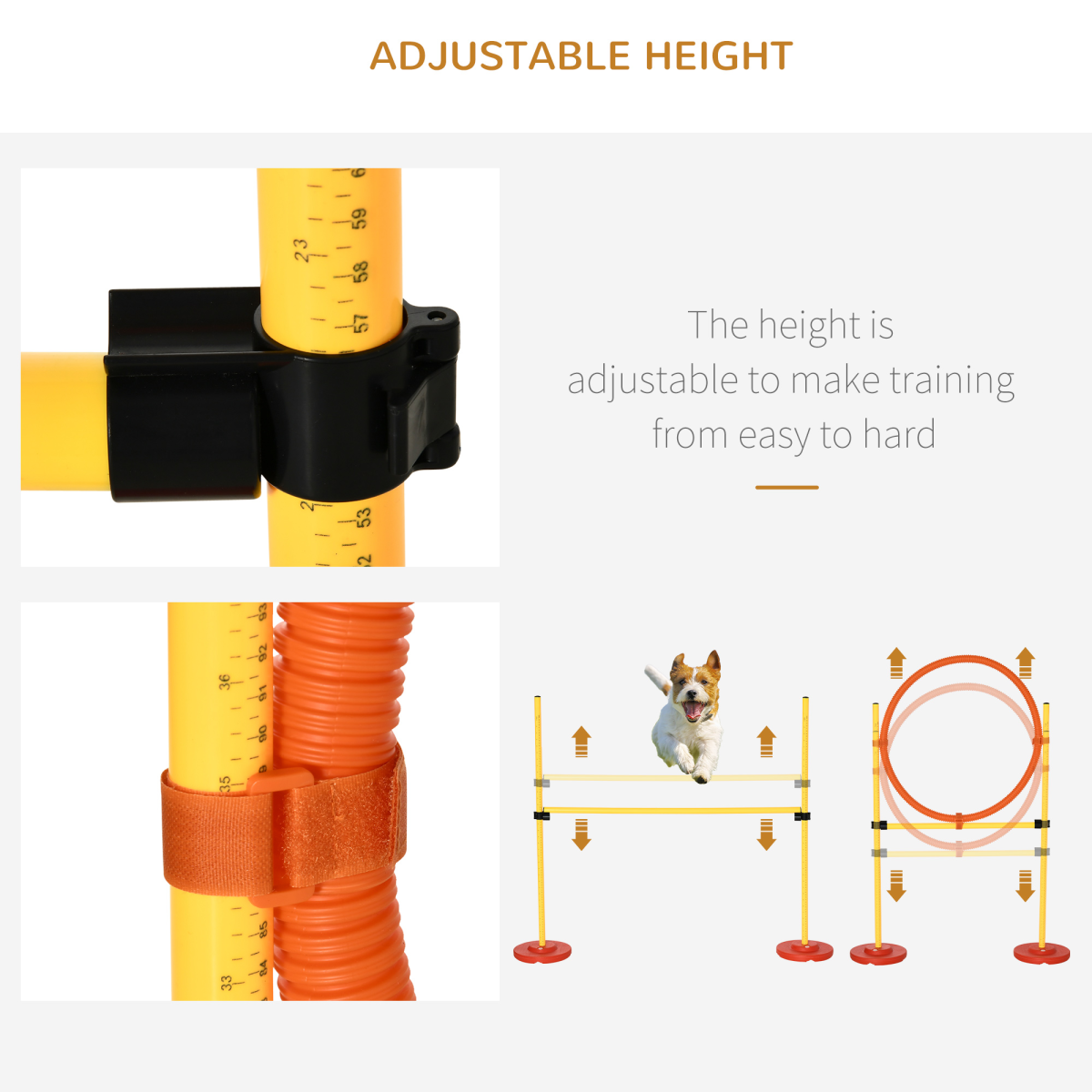 Outdoor 4 PCs Dog Pet Agility Training Equipment Backyard Starter Course Set