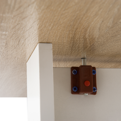 Drop Leaf Table Folding Dining Space Saving-Oak White Colour