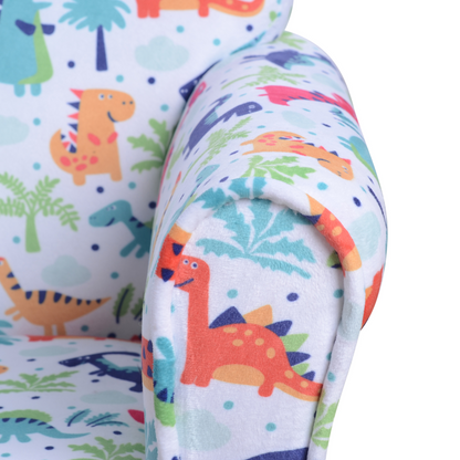 Children's Armchair Kids Sofa Tub Chair Seat Cartoon Flannel Wooden Non-slip
