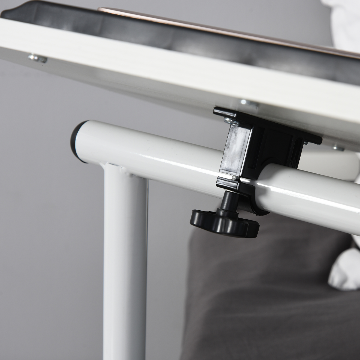 Particle Board 360 Rotation End Table w/ Storage Cabinet White