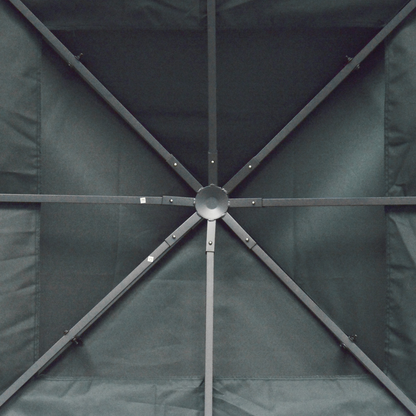 Outsunny 3(m) 2 Tier Gazebo Top Cover Replacement Canopy Roof Charcoal Grey