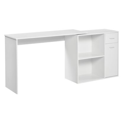 Computer Desk, L-Shaped, 360� Rotating-White