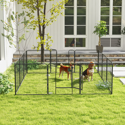 Heavy Duty Puppy Play Pen, 12 Panels Pet Exercise Pen, for Indoors, Outdoors