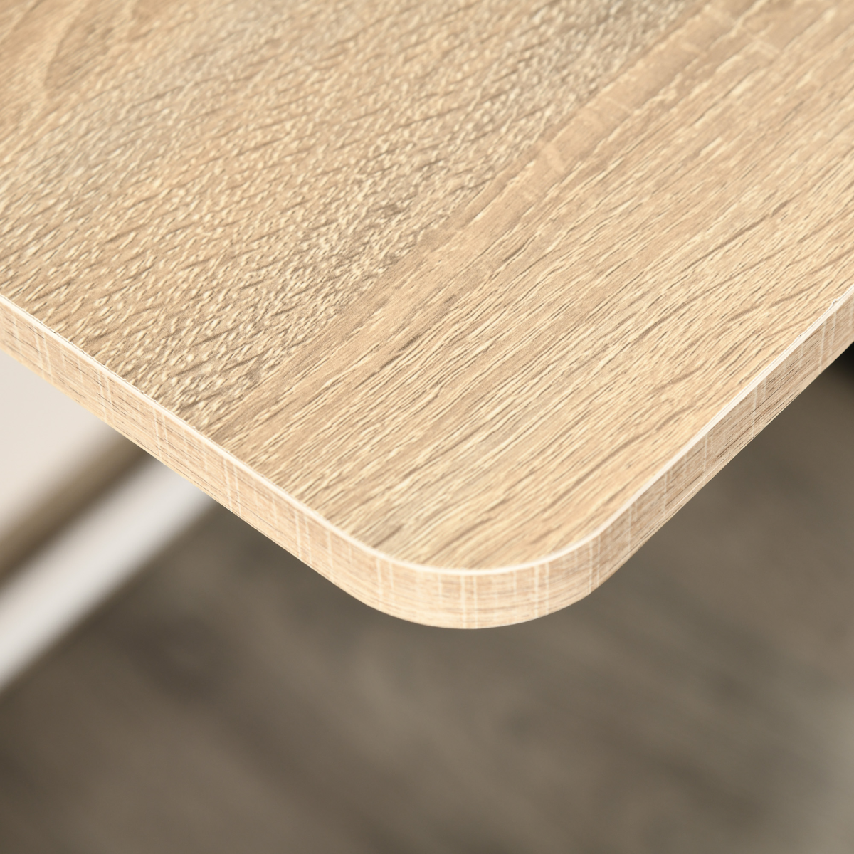 Computer Workstation Storage Shelf Color White and Oak