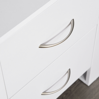Particle Board 2-Drawer Bedside Table White