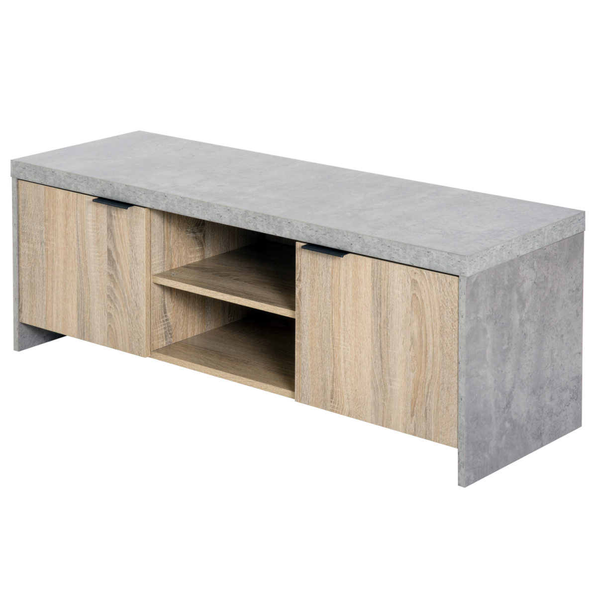 Wooden TV Stand Cabinet Home Media Center DVD CD Storage Unit Grey