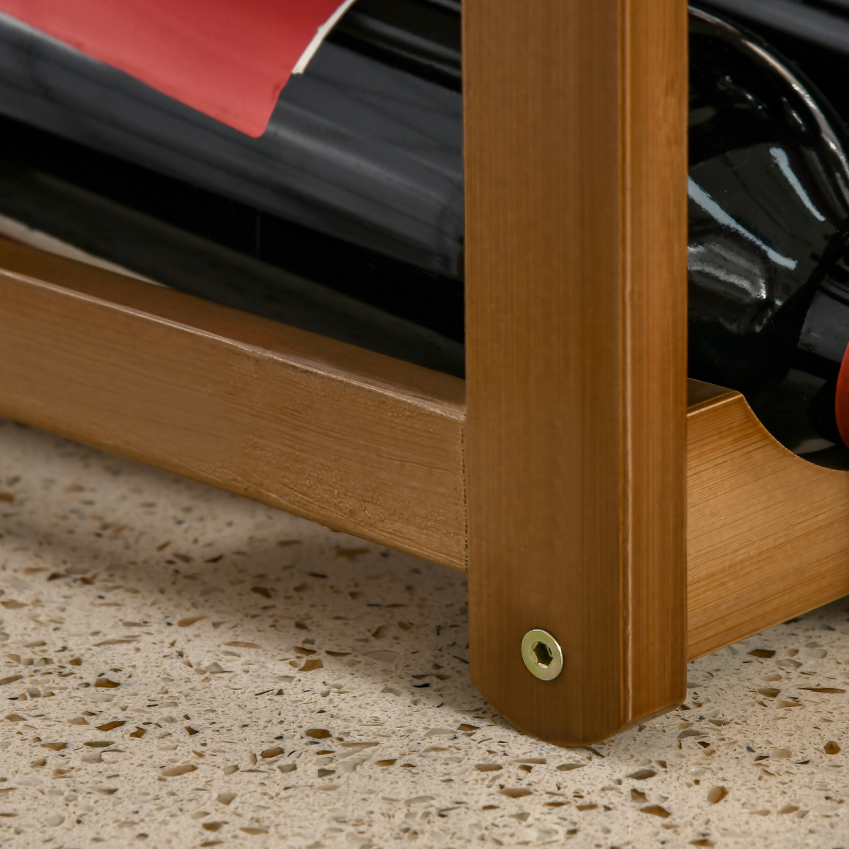 Bamboo Wine Rack 16 Bottles, 4-tier Display Storage Shelves for Countertop