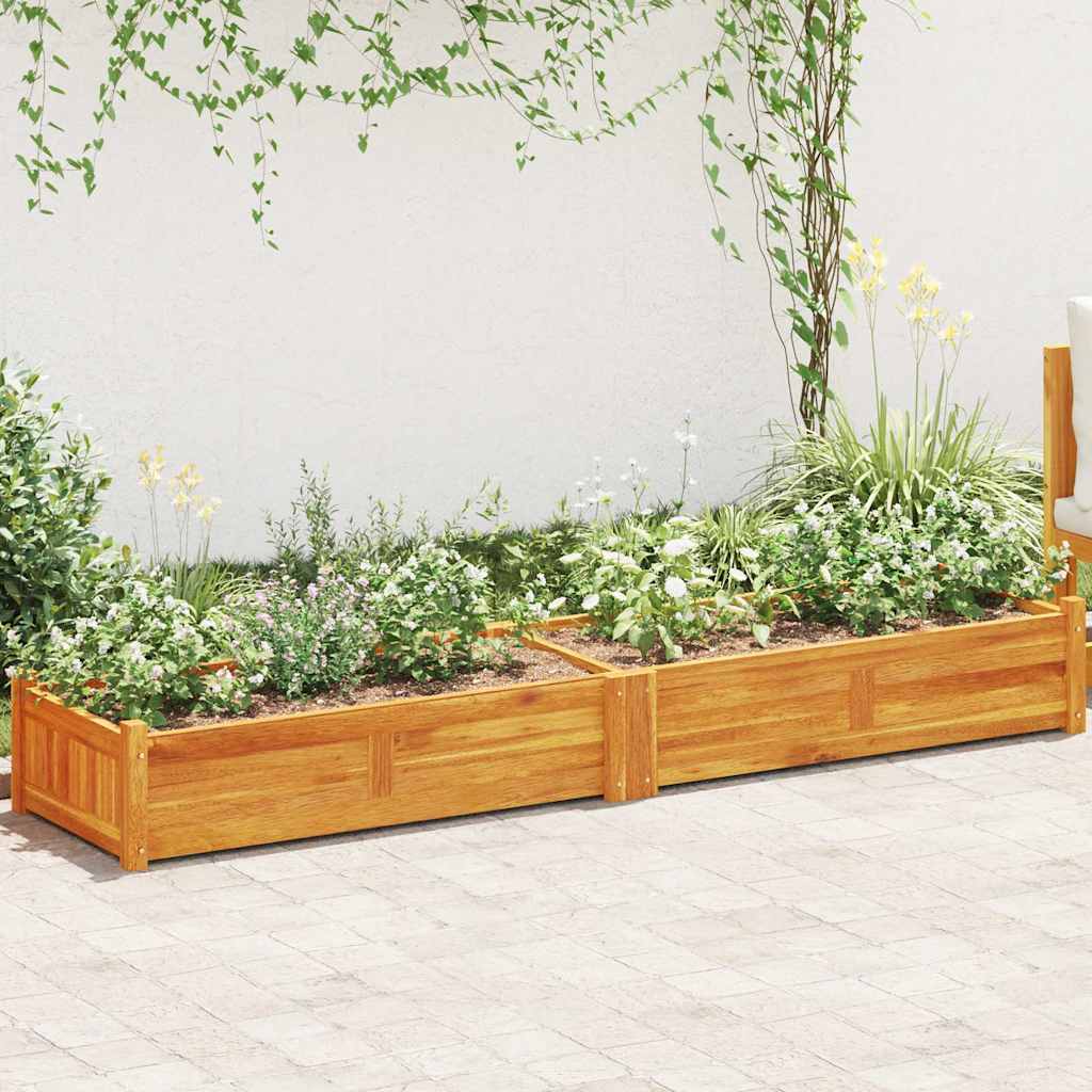 Garden Raised Bed Acacia Wood 200x50x25 cm