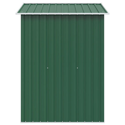 Garden Storage Shed Green Metal 204x132x186 cm