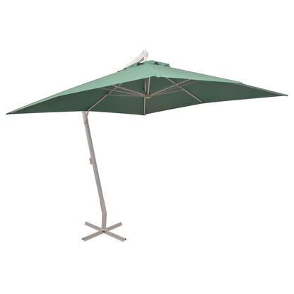 Hanging Garden Parasol 300x300 cm Green Aluminium Pole