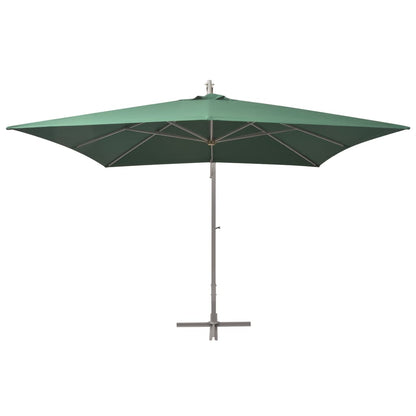 Hanging Garden Parasol 300x300 cm Green Aluminium Pole