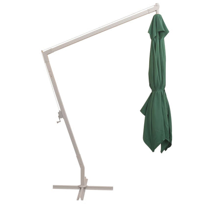 Hanging Garden Parasol 300x300 cm Green Aluminium Pole