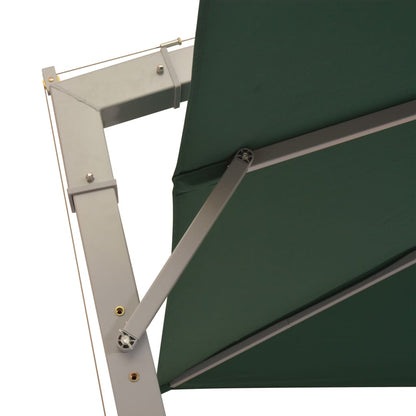Hanging Garden Parasol 300x300 cm Green Aluminium Pole
