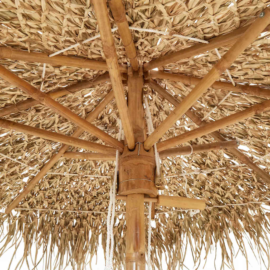 Bamboo Garden Parasol with Banana Leaf Roof 210 cm